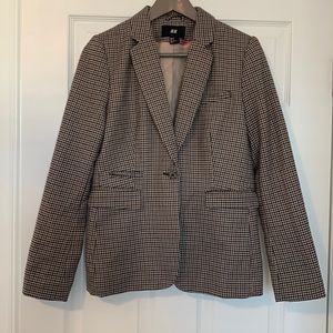H&M Houndstooth plaid blazer